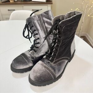 Madden Girl Metallic Lace-Up Boots